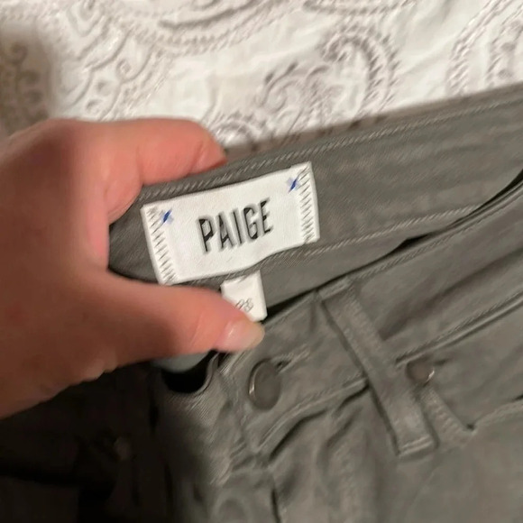 Paige Hoxton Ankle Skinny Jeans Seaweed Green - Picture 4 of 7